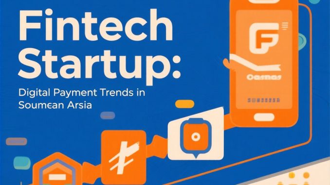 Startup Fintech: Tren Pembayaran Digital di Asia Tenggara Ilustrasi pembayaran digital dengan smartphone, QR code, dan e-wallet di Asia Tenggara.
