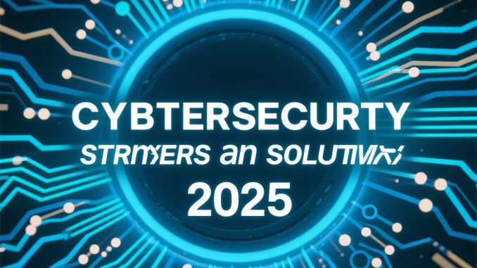 Cybersecurity 2025: Ancaman dan Solusi yang Harus Diwaspadai Ilustrasi cybersecurity 2025 dengan ikon gembok digital, AI, dan jaringan internet yang dilindungi.