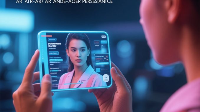 Tren E-Commerce Masa Depan: AI, AR, dan Personalisasi Ilustrasi e-commerce masa depan dengan AI, AR, dan personalisasi belanja digital.