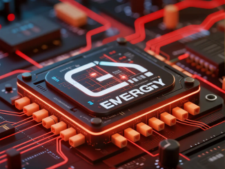 Ilustrasi AI memonitor konsumsi energi global dengan jaringan smart grid