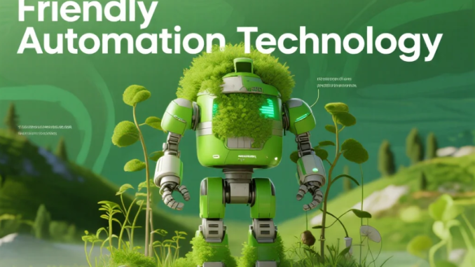 Robot industri ramah lingkungan yang bekerja dengan energi efisien di pabrik modern