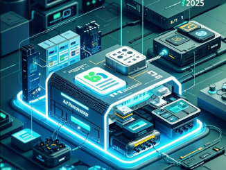 Ilustrasi sistem digital saling terhubung melalui API di dashboard bisnis