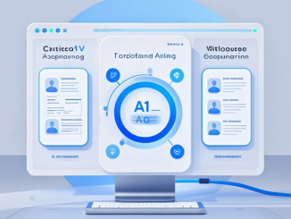 Dashboard HR menampilkan screening kandidat, alur onboarding, dan grafik turnover dengan ikon AI